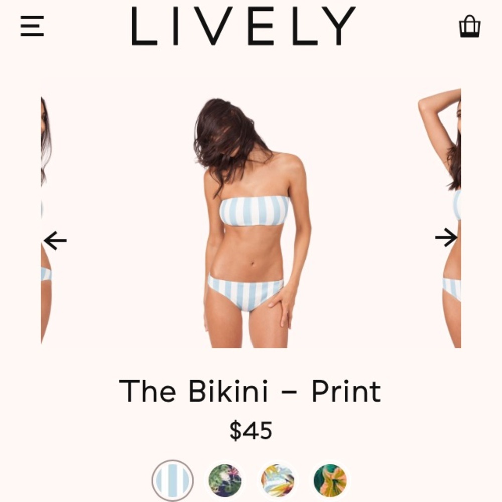 NWT LIVELY CABANA-STRIPE BIKINI